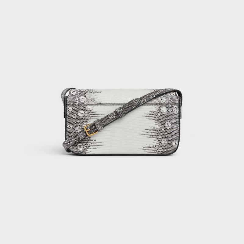 Celine Shoulder Bag In Lizard Triomphe Bej Rengi | CL-593246