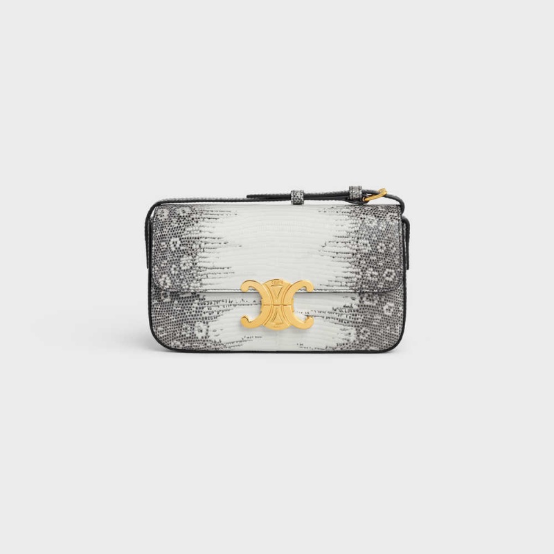 Celine Shoulder Bag In Lizard Triomphe Bej Rengi | CL-593246