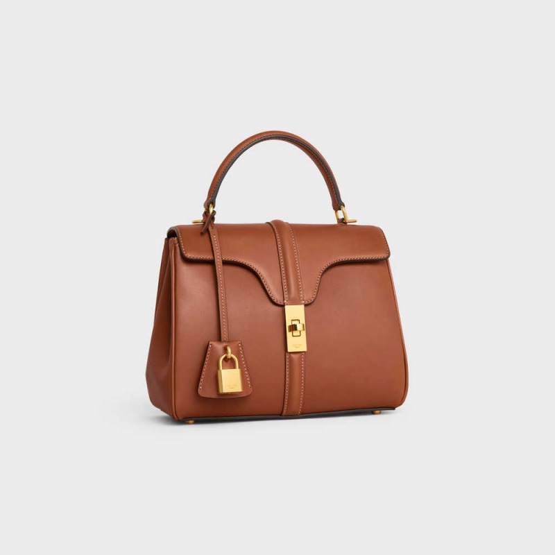 Celine Small Bag In Natural Calfskin 16 Kahverengi | CL-593276