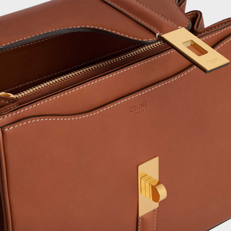 Celine Small Bag In Natural Calfskin 16 Kahverengi | CL-593276