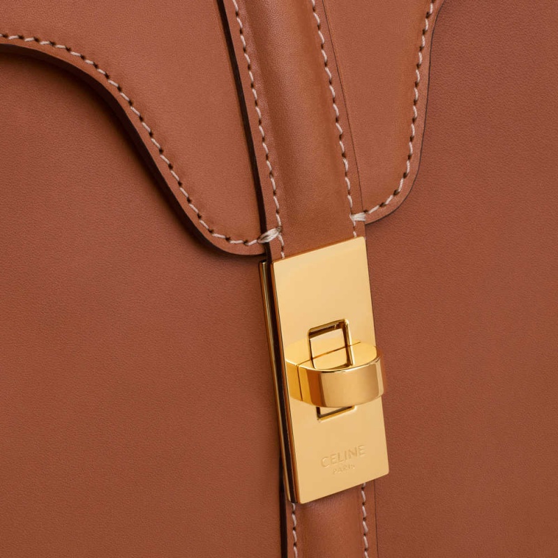 Celine Small Bag In Natural Calfskin 16 Kahverengi | CL-593276