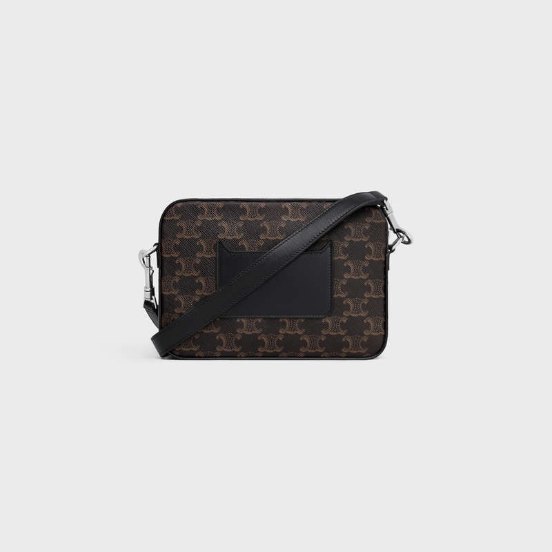 Celine Small In Triomphe Kanvas And Calfskin Postacı Çantası Siyah | CL-591851