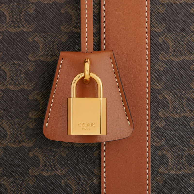 Celine Soft Luggage 70 In Triomphe Kanvas And Calfskin İş Çantaları Kahverengi | CL-591822