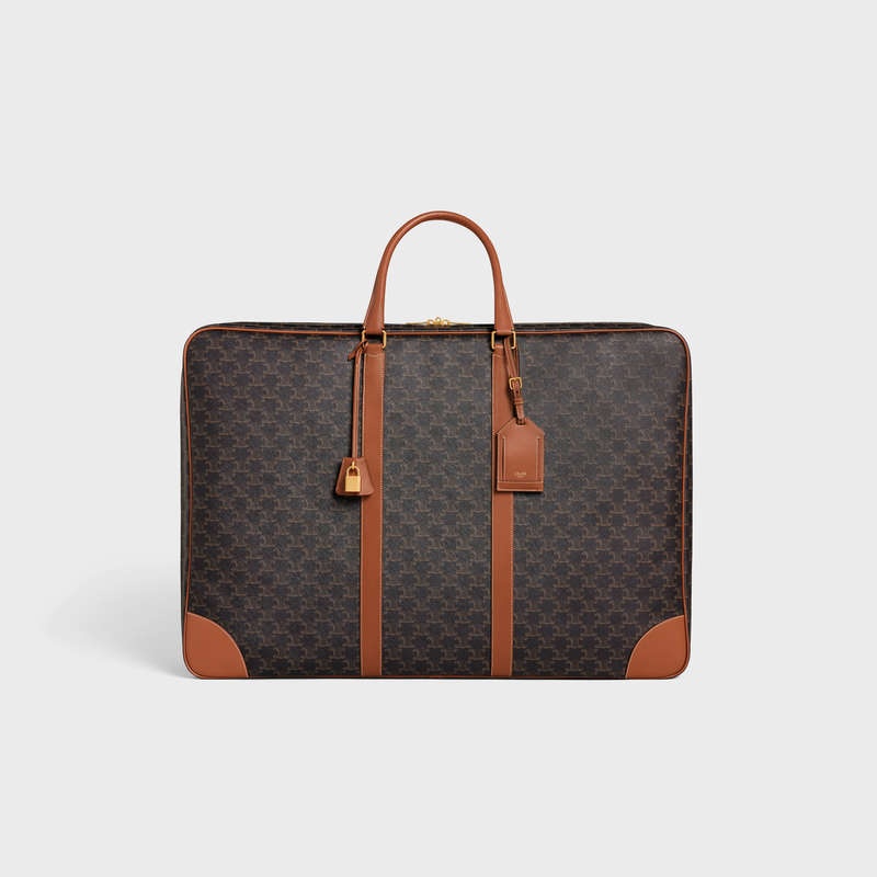 Celine Soft Luggage 70 In Triomphe Kanvas And Calfskin İş Çantaları Kahverengi | CL-591822