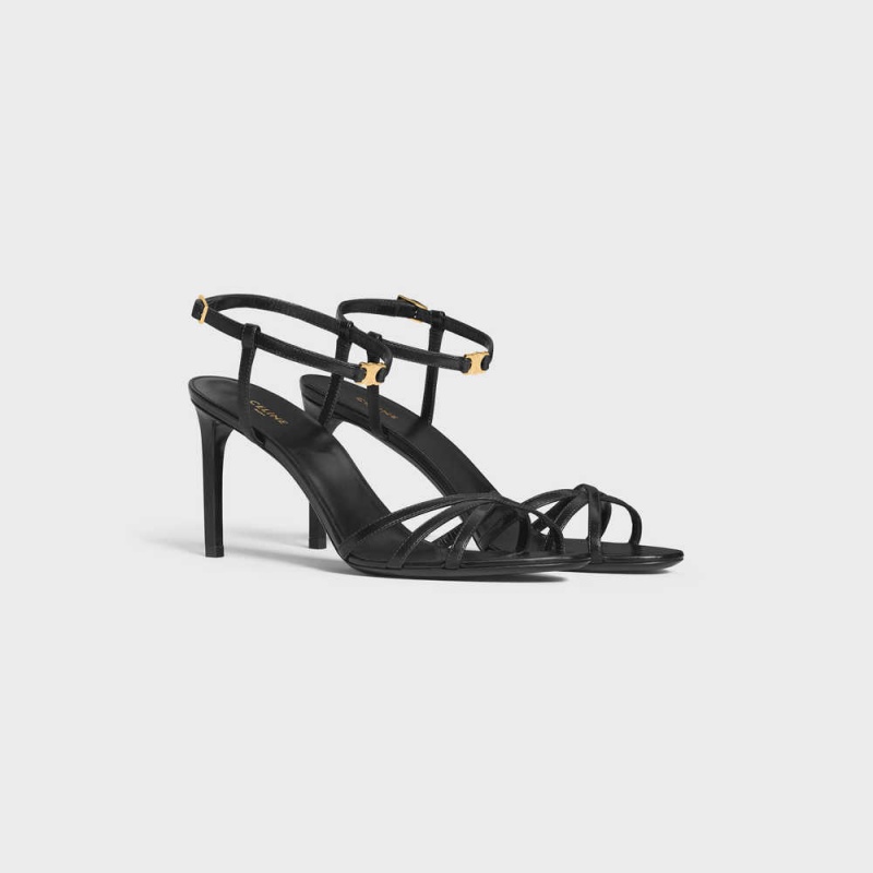 Celine Soir In Lambskin Sandalet Siyah | CL-592596