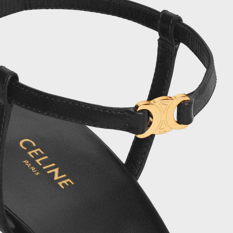 Celine Soir In Lambskin Sandalet Siyah | CL-592596