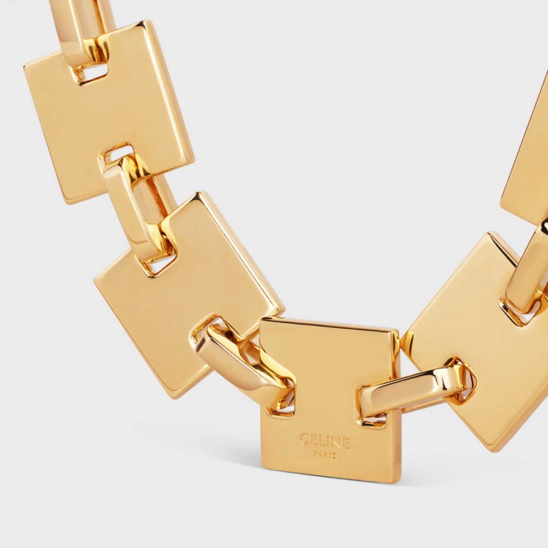 Celine Square In Brass With Gold Finish Kolye Altın | CL-592252