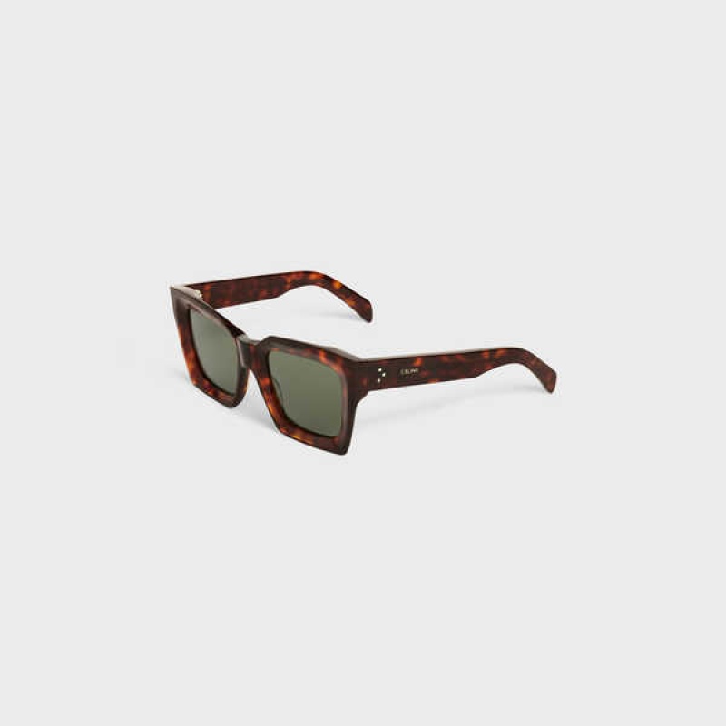 Celine Square S130 In Acetate Güneş Gözlüğü Kırmızı | CL-592440