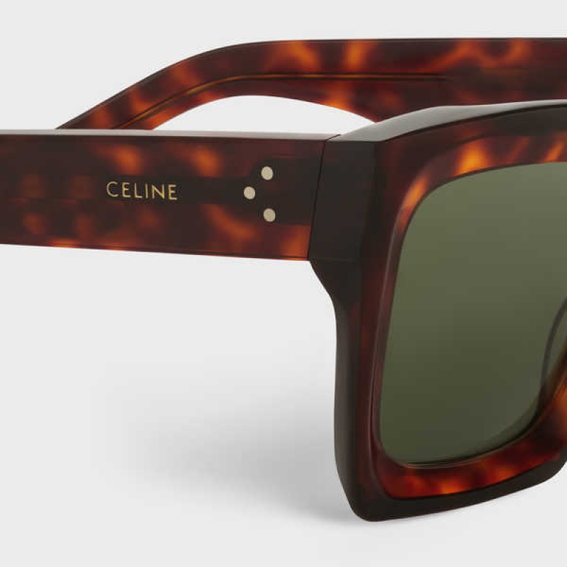 Celine Square S130 In Acetate Güneş Gözlüğü Kırmızı | CL-592440