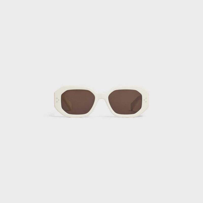 Celine Square S255 In Acetate Güneş Gözlüğü Beyaz | CL-592404