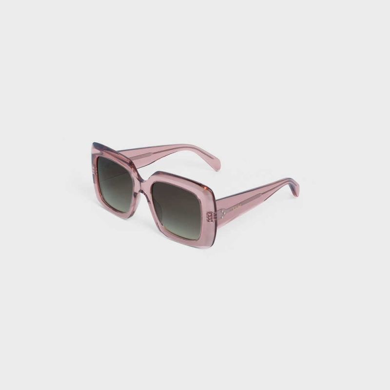 Celine Square S263 In Acetate Güneş Gözlüğü Pembe | CL-592377