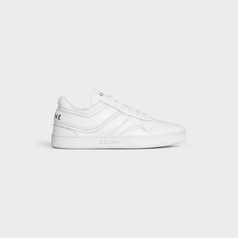 Celine Trainer Low Dantel-up In Calfskin Spor Ayakkabı Beyaz | CL-592551