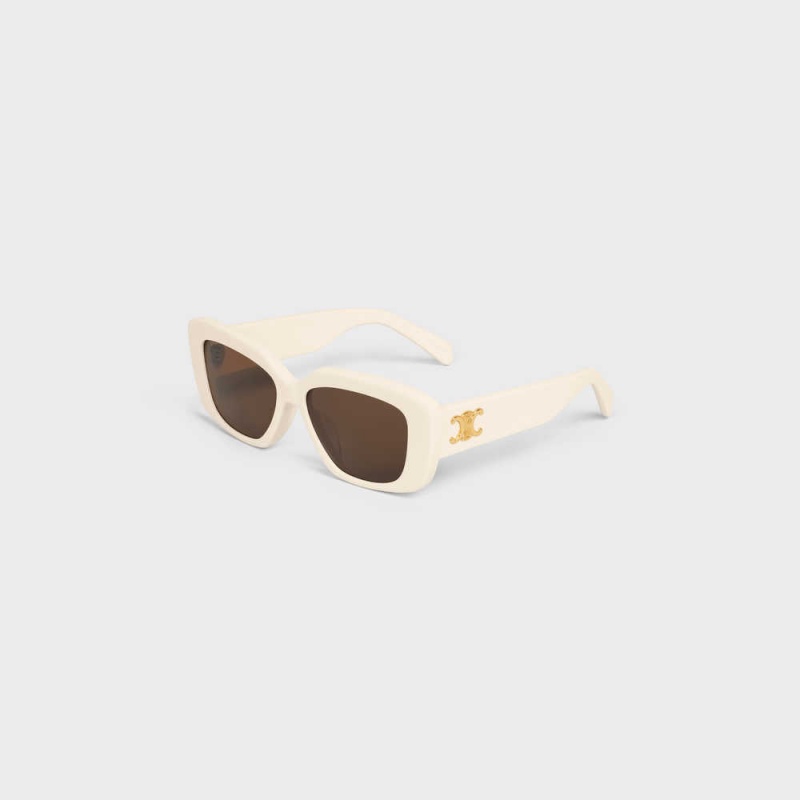 Celine Triomphe 04 In Acetate Güneş Gözlüğü Beyaz | CL-592395