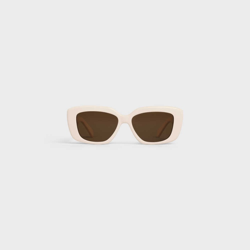 Celine Triomphe 04 In Acetate Güneş Gözlüğü Beyaz | CL-592395
