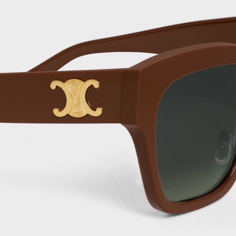 Celine Triomphe 09 In Acetate Güneş Gözlüğü Çikolata | CL-592390