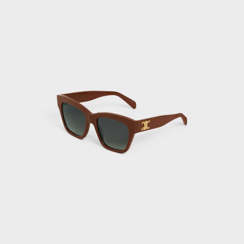 Celine Triomphe 09 In Acetate Güneş Gözlüğü Çikolata | CL-592390