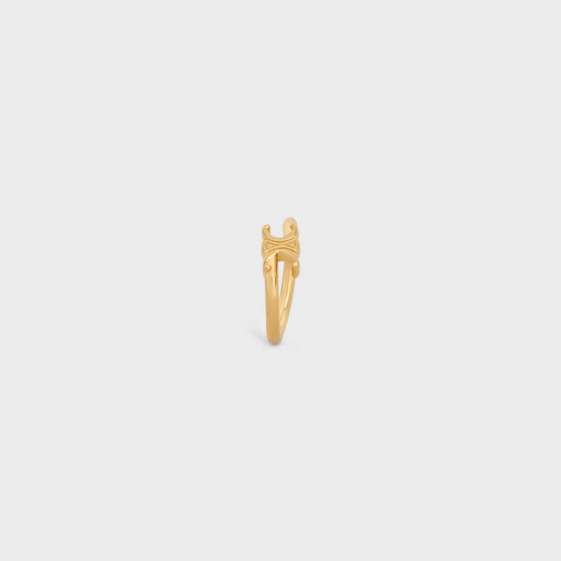 Celine Triomphe Asymmetric In Brass With Gold Finish Yüzükler Altın | CL-592182