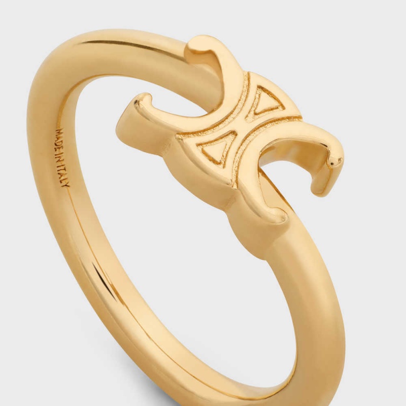 Celine Triomphe Asymmetric In Brass With Gold Finish Yüzükler Altın | CL-592182