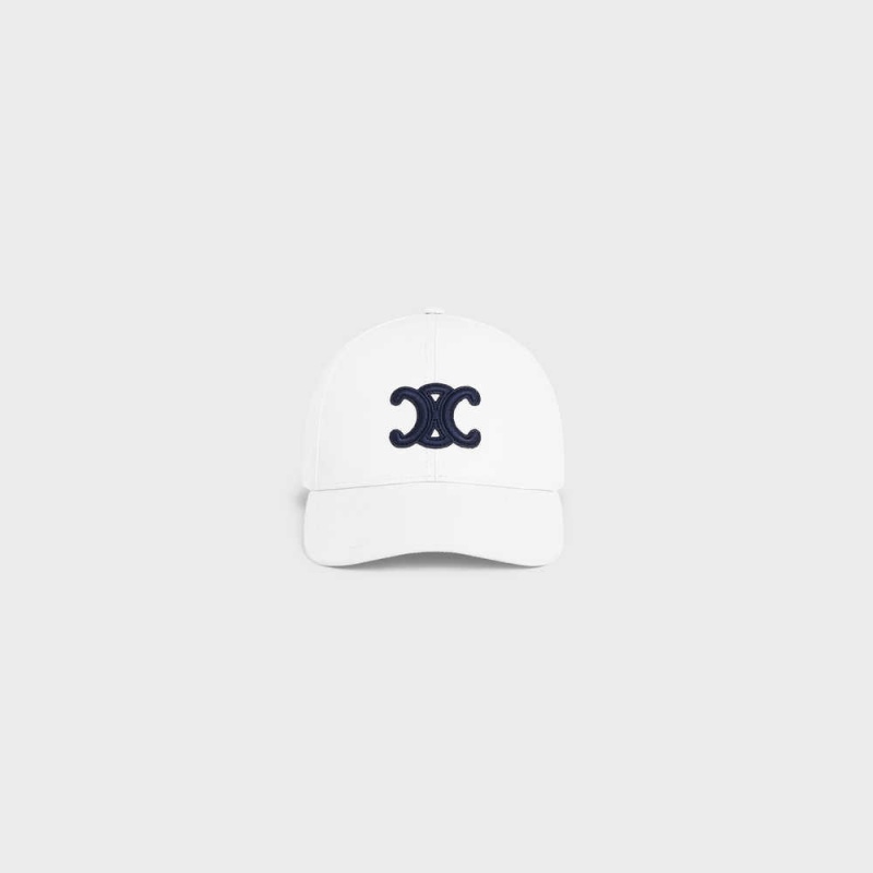 Celine Triomphe Baseball In Pamuklu Şapka Beyaz | CL-592358