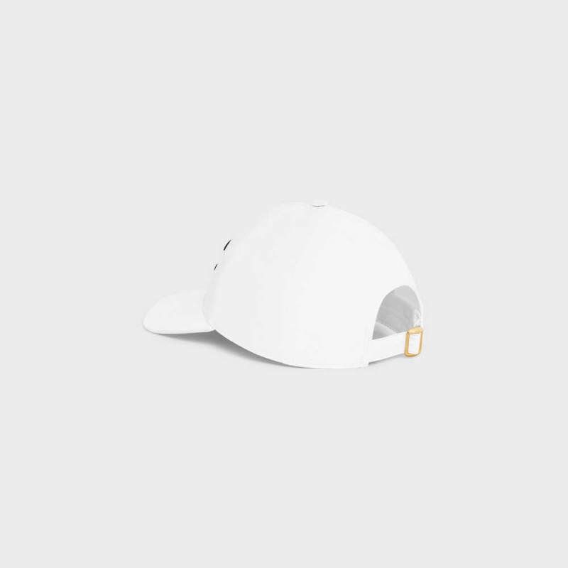 Celine Triomphe Baseball In Pamuklu Şapka Beyaz | CL-592358