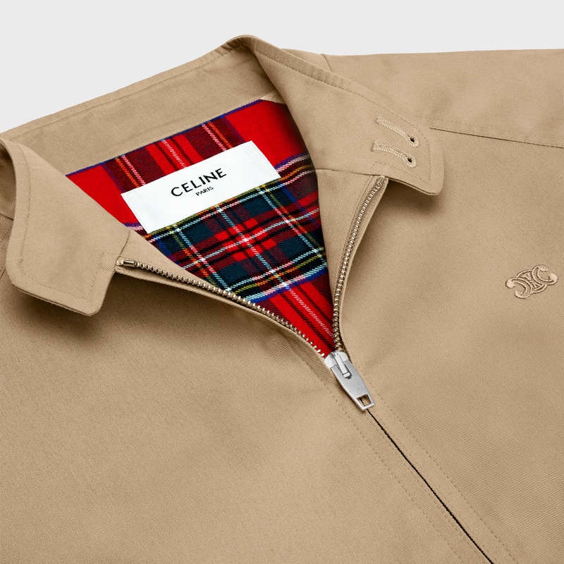 Celine Triomphe Blouson In Technical Pamuklu Blousons Bej Rengi | CL-591962
