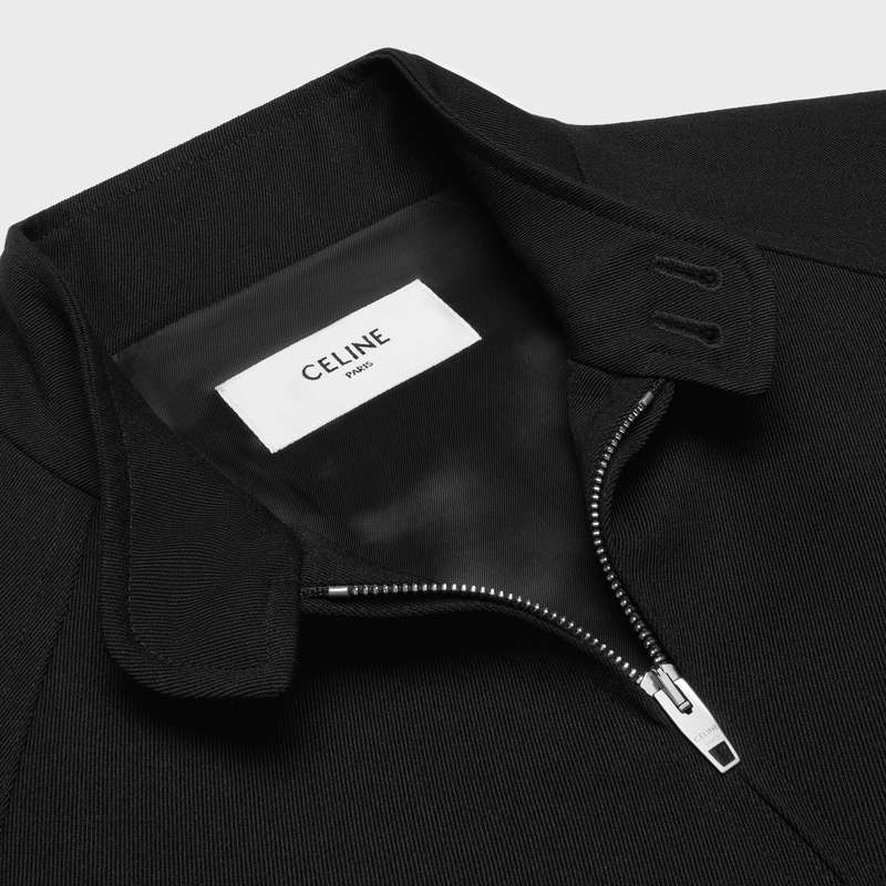 Celine Triomphe Blouson In Yün Gabardine Blousons Siyah | CL-591961
