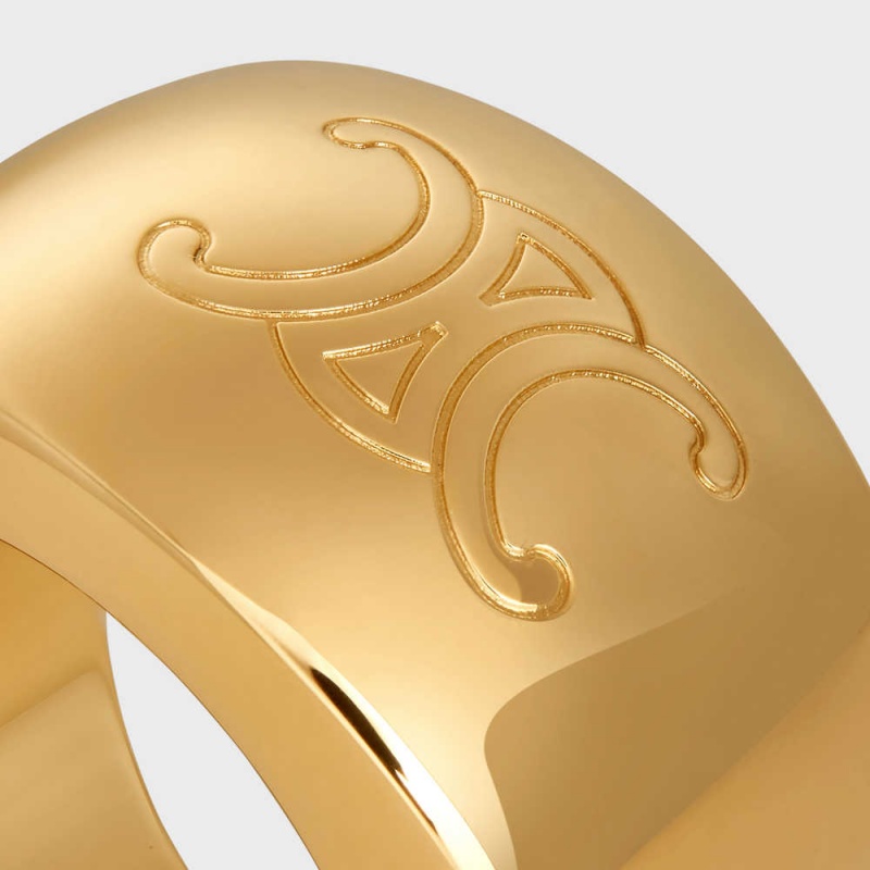 Celine Triomphe Bold In Brass With Gold Finish Yüzükler Altın | CL-592193
