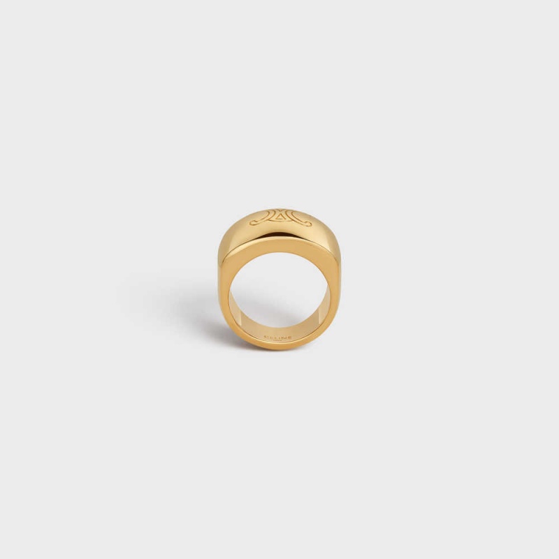 Celine Triomphe Bold In Brass With Gold Finish Yüzükler Altın | CL-592193