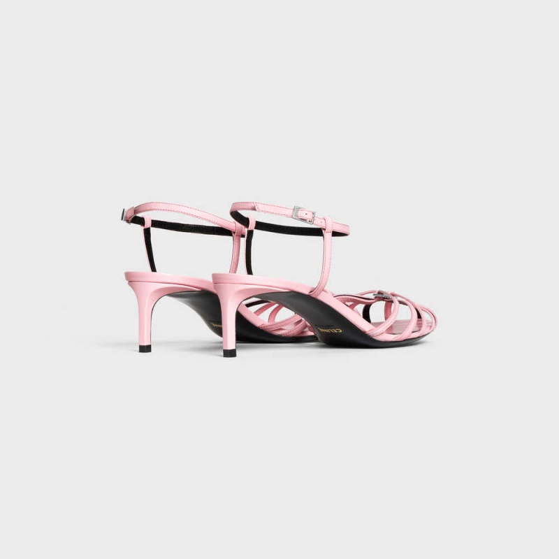Celine Triomphe In Kidskin Silver Finishing Sandalet Pembe | CL-592603