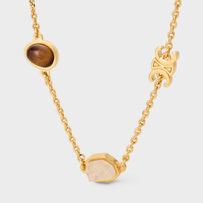 Celine Triomphe Indie In Brass With Gold Finish Bilezik Altın | CL-592198