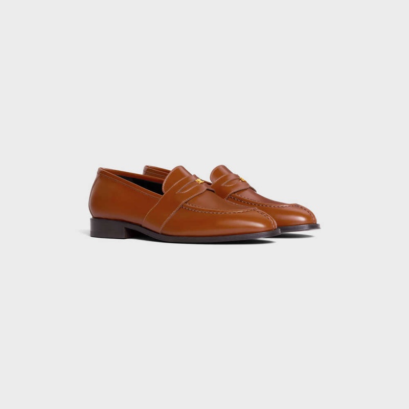 Celine Triomphe Malaquais In Polished Bullskin Makosen Kahverengi | CL-592531