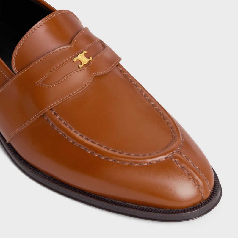 Celine Triomphe Malaquais In Polished Bullskin Makosen Kahverengi | CL-592531