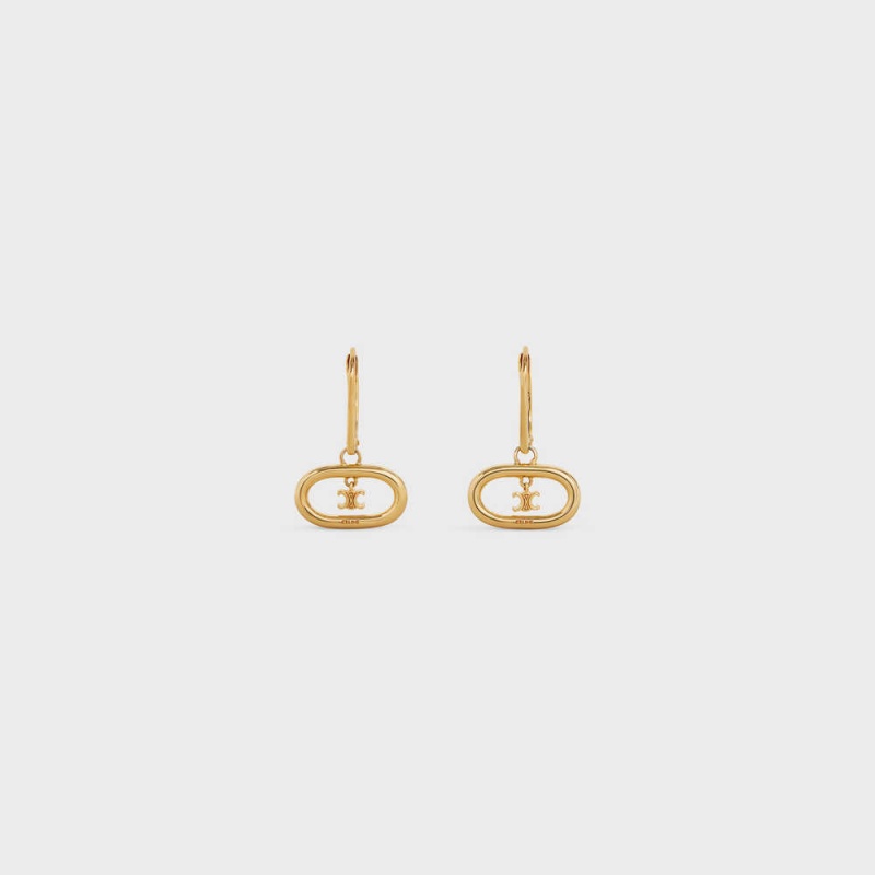 Celine Triomphe Mobile In Brass With Gold Finish Küpe Altın | CL-592308