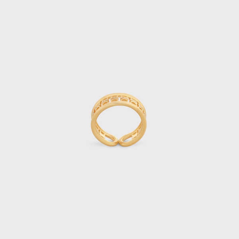 Celine Triomphe Multi In Brass With Gold Finish Yüzükler Altın | CL-592188