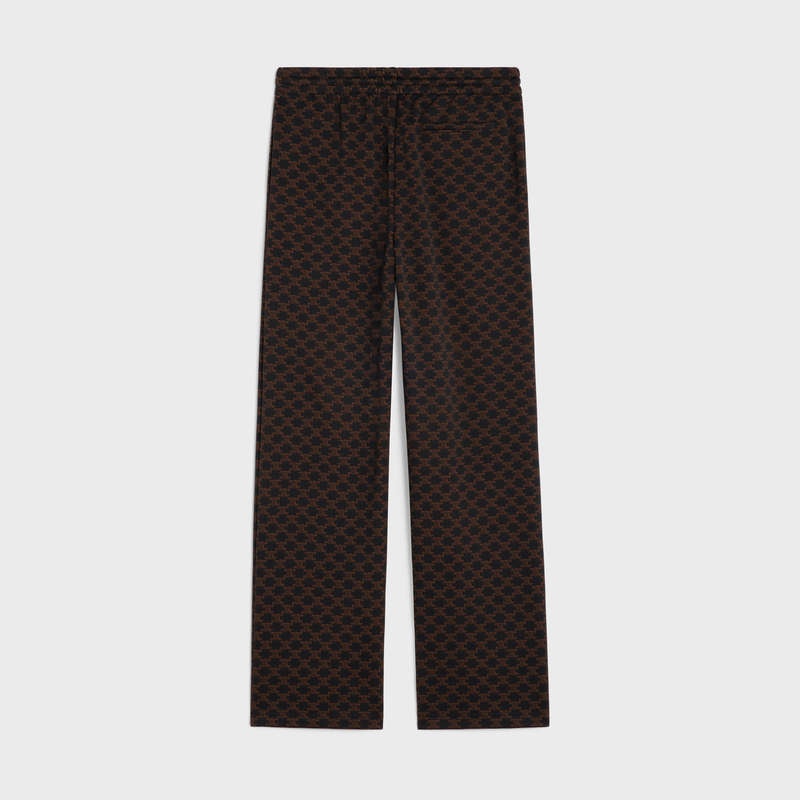 Celine Triomphe Parça In Monogram Jersey Pantolon Kahverengi | CL-592040