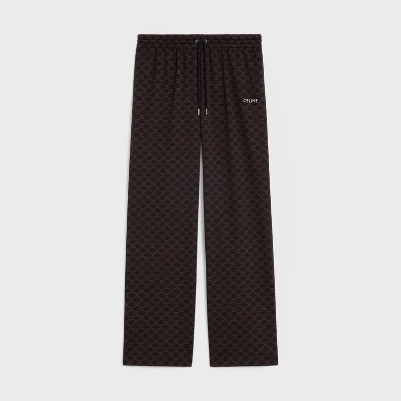 Celine Triomphe Parça In Monogram Jersey Pantolon Kahverengi | CL-592040