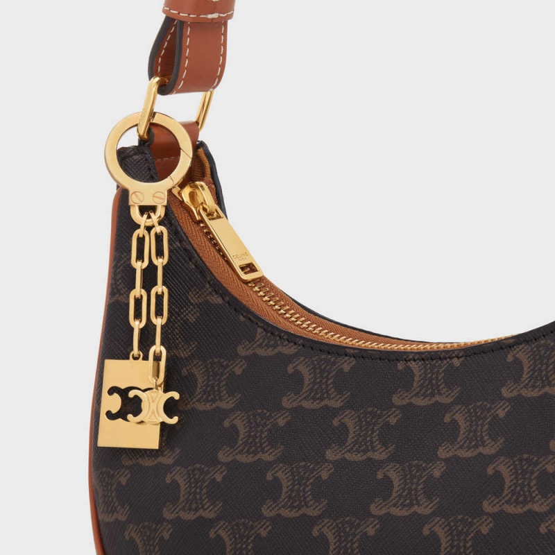 Celine Triomphe Plate Charm In Brass Küçük Deri Ürünler Altın | CL-592918