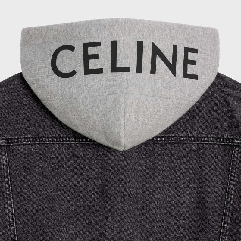 Celine Trucker In Charcoal Wash Denim Blousons Gri Açık Mavi | CL-591963