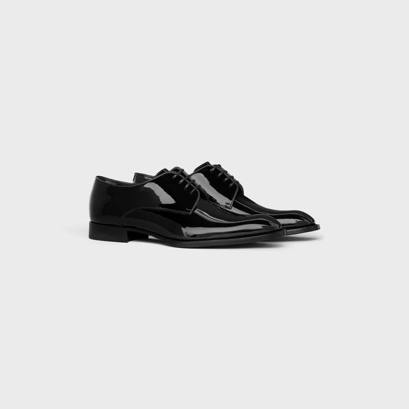 Celine Tuxedo Derby In Rugan Calfskin Makosen Siyah | CL-591882