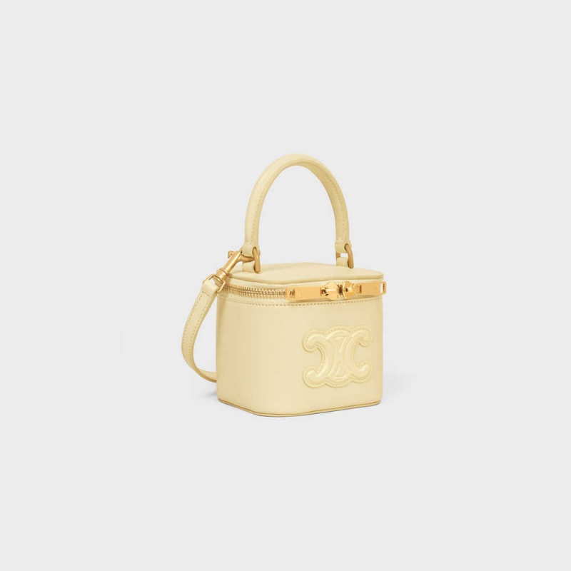 Celine Vanity Case Cuir Triomphe In Smooth Calfksin Mini Çanta Kayısı Rengi | CL-593040