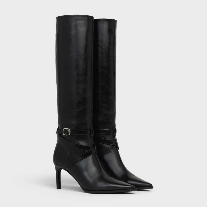 Celine Verneuil High In Calfskin Bot Siyah | CL-592518
