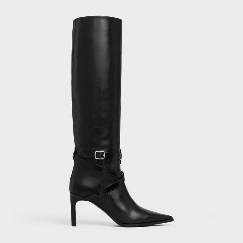 Celine Verneuil High In Calfskin Bot Siyah | CL-592518