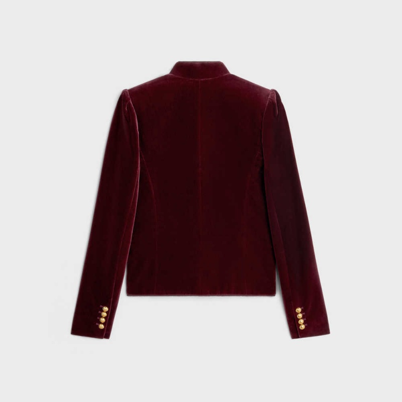 Celine Victorian In Pamuklu Velvet Mont Bordo | CL-592652
