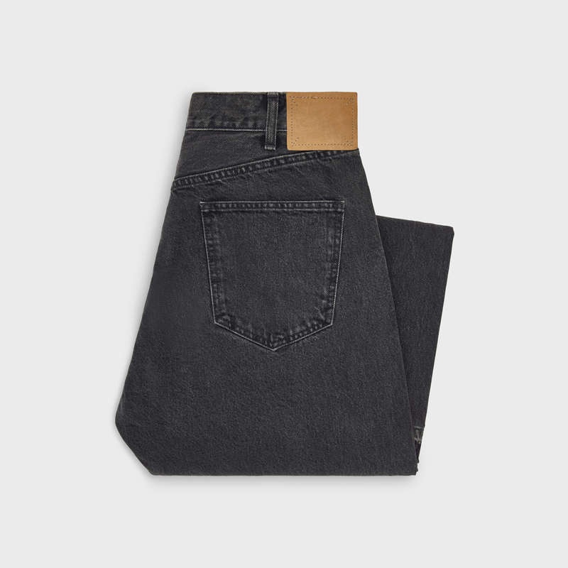 Celine Wesley Jeans In Charcoal Wash Denim Pantolon Gri Açık Mavi | CL-592052