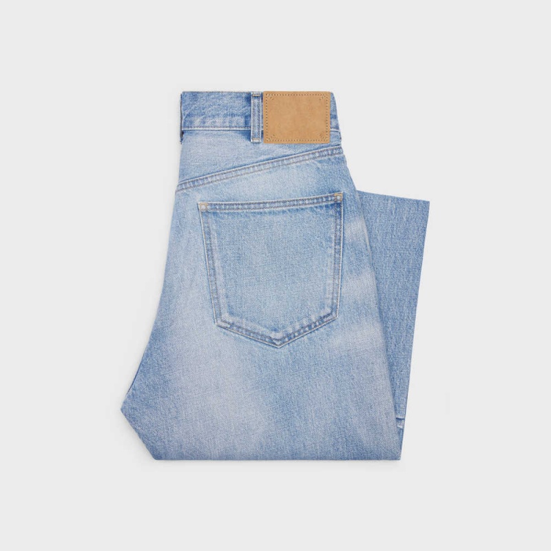 Celine Wesley Jeans In Pismo Wash Denim Pantolon Açık Mavi | CL-592714