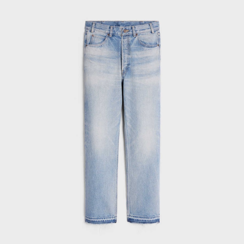 Celine Wesley Jeans In Pismo Wash Denim Pantolon Açık Mavi | CL-592714