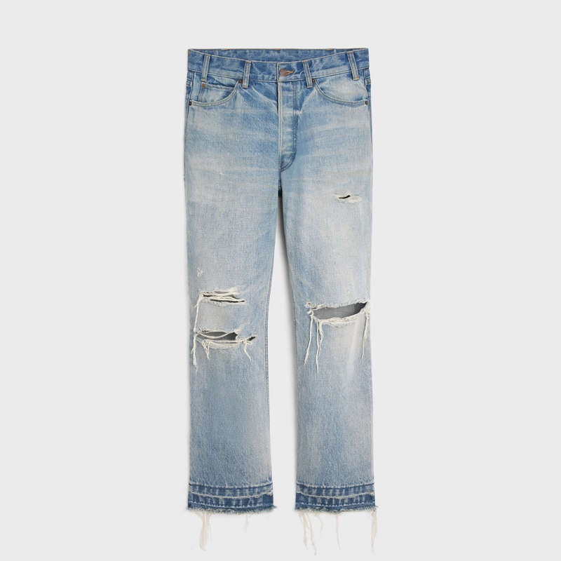 Celine Wesley Jeans In Westside Wash Denim Pantolon Açık Mavi | CL-592053