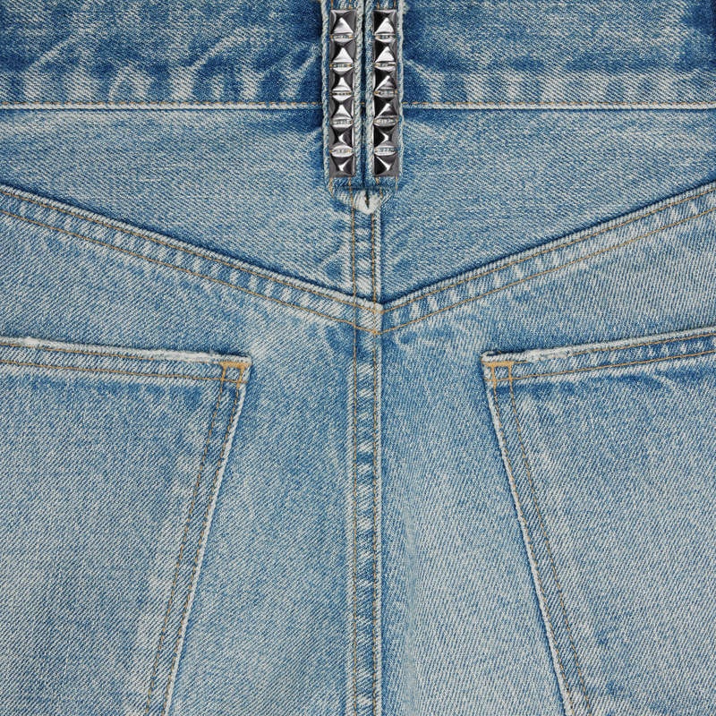 Celine Wesley With Studs In Zuma Wash Denim Şort Açık Mavi | CL-592070