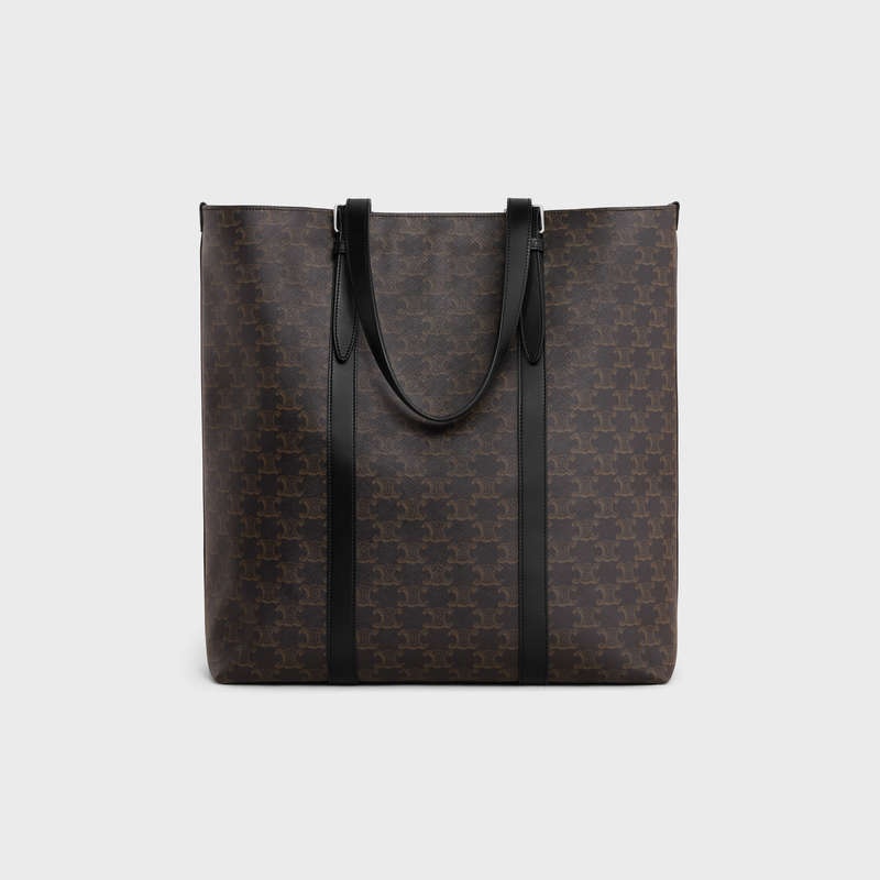 Celine With Tokalı In Triomphe Kanvas And Calfskin Cabas Siyah | CL-591833