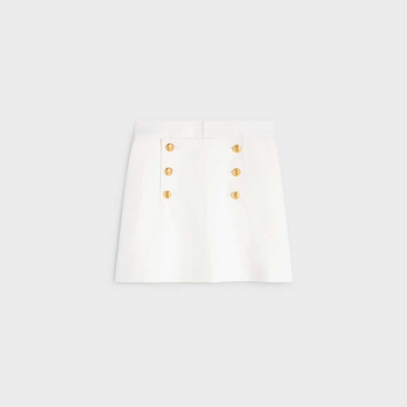 Celine Yachting Trapeze Mini In Pamuklu Twill Etek Beyaz | CL-592868